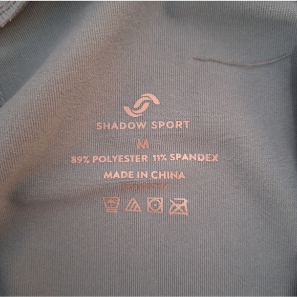 Shadow Sport Fitted Mock-Neck Zip Front Athletic Jacket Light Blue New! - Picture 6 of 8